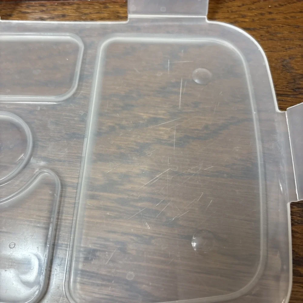 Lot Of 3 Bentgo Kids Teal Lunch Tray Containers Transparent Covers Bento Box